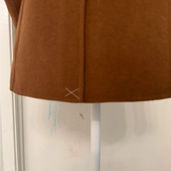 Express Hand Sewn Wool Blend Double Breasted Novelty Button Brown Blazer Jacket - Picture 14 of 15